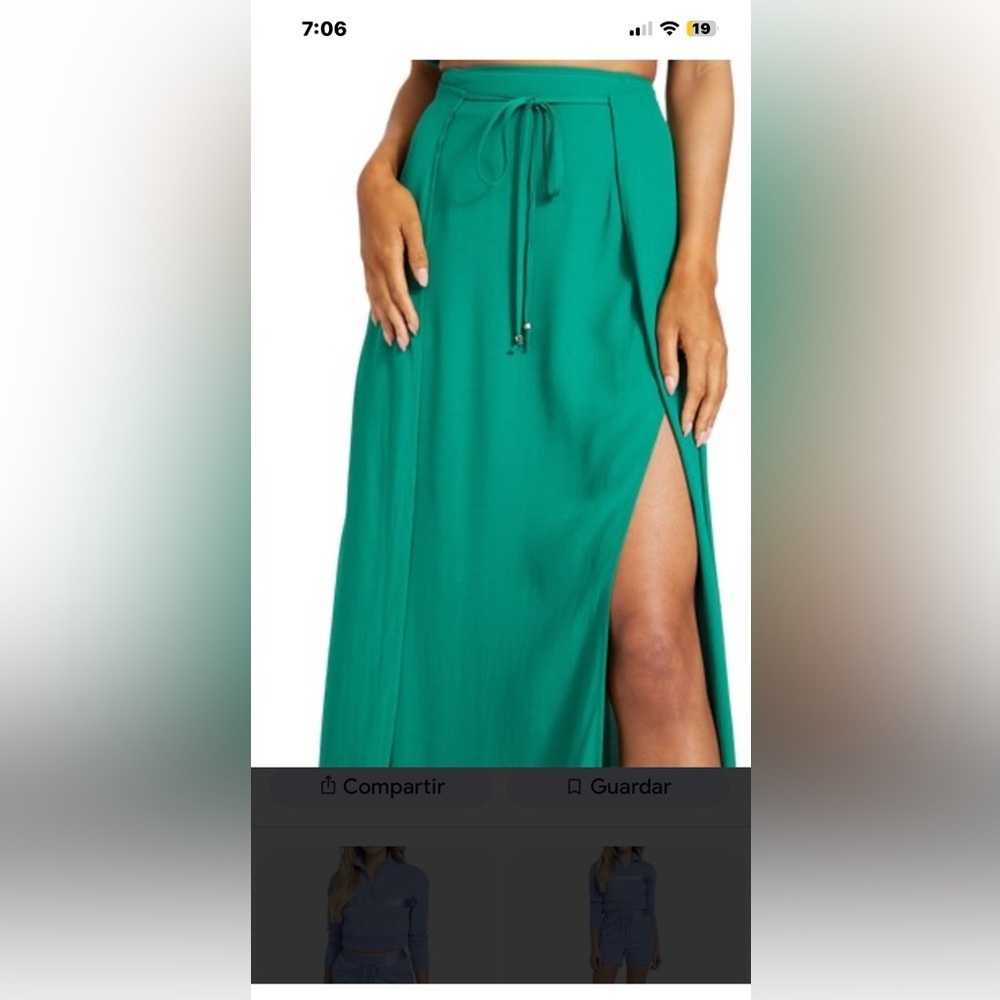 Guess Vibrant Green Maxi Skirt